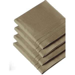 CGK Unlimited Split King Size, 4 Piece Khaki Sheet Set + Split King Size Terry Mattress Protector