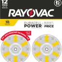 Rayovac Size 10 Hearing Aid Batteries (12 Pack) (Yellow Tab)