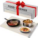 Food Warming Mat, Electric Food Warming Tray with 4 Adjustable Temperature, 3 Timer, Full Surface Heating Child Lock, Food Grade Silicone Food Warmer for Parties Buffet Countertop Home Travel (Beige)