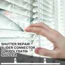 Ribbonlic 40 Pcs Shutter Repair Slider Connector Plantation Shutter Repair Kit Replacement Parts, 2 Connect 3.25" Center Spacing