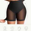 FeelinGirl Low Back Shapewear Tummy Control Butt Lifting Body Shaper Thigh Slimming Shorts Panties Black XX-Large