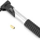 Compact Bike Pump Hand Pump Easy Pumping Portable Practical Tyre Pump Bicycle Pump for Cycling Mountain Bicycles (Silver)