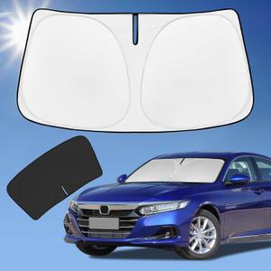 for Honda Accord 10 Gen 2018-2022 Sun Shade Sunshade Windshield Cover, 4-Layer Front Window Shade Custom Fit Sun Visor 240T Foldable Shade Blocks UV Rays Cooler Car Accessories
