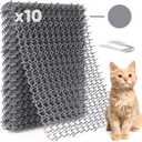 Petfolio 10 Pack Extra Large Cat Scat Mat for Cats - Cat Spike Mat 16.5 x 13.4 Inch with 1 Inch Spikes is Perfect to Keep Cats Away Indoor and Outdoor