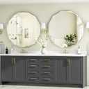 Bathroom Mirrors for Over Sink, Round Frameless Mirrors for Wall, 30x30 Inch Beveled Bathroom Mirror, Bathroom Vanity Circle Mirror for Bedroom Living Room Entryway Home Decor
