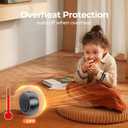 ASNUG Space Heater, Portable Electric 500W PTC Ceramic Heaters for Indoor Use, Efficient Fast Heating, Tip-Over & Overheat Protection, Quiet Small Mini Desk Heater for Bathroom Home Office Bedroom