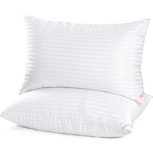 EIUE Hotel Collection Bed Pillows for Sleeping 2 Pack Queen SizePillows for Side and Back Sleepers,Super Soft Down Alternative Microfiber Filled Pillows,20 x 30 Inches (Queen (Pack of 2), White)