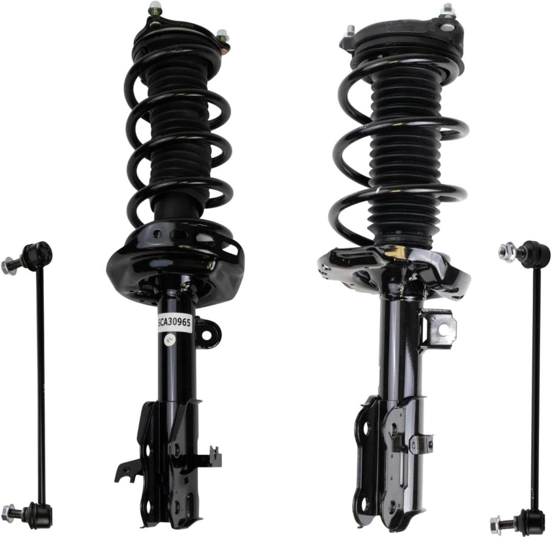 TRQ Front Suspension Kit Complete Strut & Coil Spring Assembly Sway Bar Stabilizer Link Compatible with 2013-2018 Acura RDX