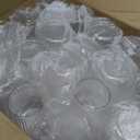 Goodluck 36 Pack 12oz Stemless Plastic Wine Glasses  Clear Ribbed Cups, Elegant Reusable Disposable Drinkware for Weddings, Parties, Bars, Indoor and Outdoor Events