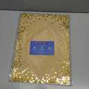Blue Panda Rectangular Disposable Gold Paper Placemats - Scalloped Edge & Gold Foil Polka Dots - Bulk 50 Count for Parties & Disposable Place Mats - 10 x 14 in - 50 Count