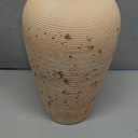 Ceramic Flower Vase, 11 inch Rustic Farmhouse Vase, Pottery Decorative Vases for Home Decor, Living Room, Shelf, Mantle, Entryway, Table Decor, White