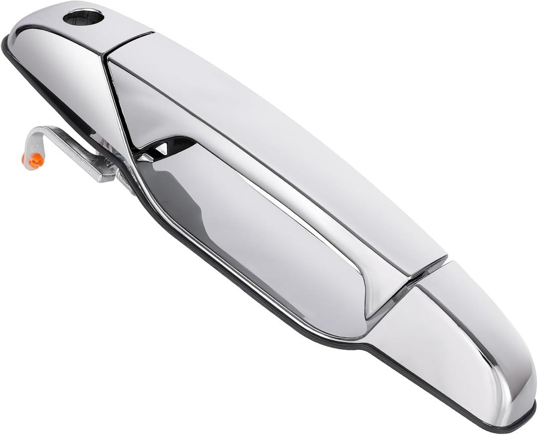 Exterior Chrome Door Handle Front Left Driver Side Replacement for 2007-2013 GMC Sierra Yukon XL Denali, Chevy Tahoe Avalanche Silverado Suburban, Cadillac Escalade ESV, Replace# 20828258,22738721,80546