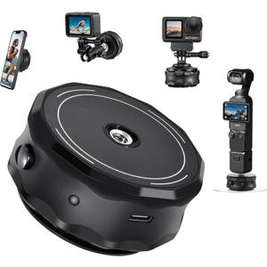 Camera Suction Cup Mount for DJI Osmo Action 6/Action 5 Pro/Pocket 3/for Xtra Muse/Smartphone, 2-in-1 Electric Vacuum Magnetic Camera Mount for Car/Window/Mirror, with 1/4 Screw