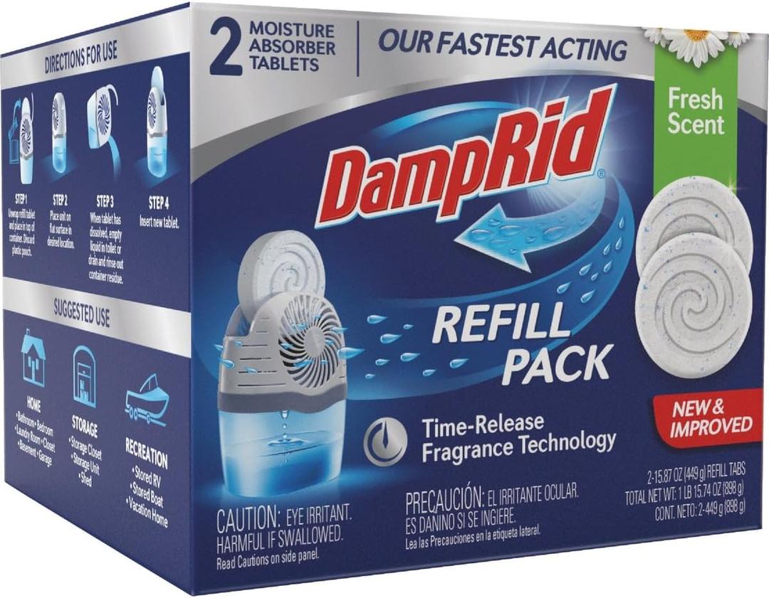 DampRid Fresh Scent Moisture Absorber 2 pk Solid