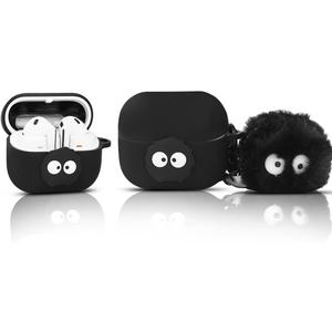 Case for Samsung Galaxy Buds 3 and for Galaxy Buds 3 Pro Earbuds with Doll and Carabiner, Silicone Charging Shockproof Protective Cover with Cartoon Skin Design for Man Woman Teen (BKelf)