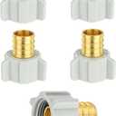 (Pack of 5) EFIELD Pex 3/4" Pex x 1/2" Female NPT Swivel Adapter Barb Crimp Brass Fittings, ASTM F1807 (5),(PEX1807379-5PCS)