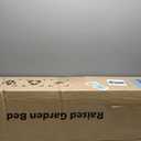 Wooden Raised Garden Bed, Planter Box with Legs, Garden Planter with Divider Bag for Backyard, Patio, Balcony, Planter Stand Box for Herbs and Vegetables (Brown-L)
