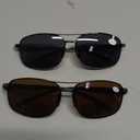 LianSan 2 Packs Premium Metal Bifocal Sunglasses for Men Women Retro Top Clear Sun Readers with UV Protection(Multicolor, 1.75x)