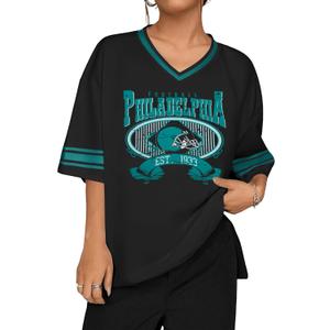 Football Shirts Women Game Day Oversized Shirt Football Team Fan Tee Sports Jersey Gift Tops (M)