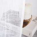 Home Queen White Semi Sheer Tie Up Curtain Valances, Linen Textured, Rod Pocket Balloon Window Topper for Living Room, 54 X 20 Inch, 4 Pieces