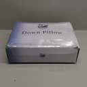 Feather Down Pillows Queen Size Set of 2 with Gusset, Luxury Hotel Collection Bed Pillow 2 Pack, Down Surrounded Gusseted Pillows for Sleeping, Firm for Side, Back Sleepers 20x30 in.