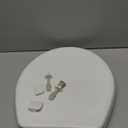 Mayfair Linden Slow Close Toilet Seat, Non Slip Heavy Duty Wood, Easy Install, Round, White