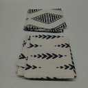 ArtSocket Set of 4 Throw Pillow Covers Ikat Tribal and Boho Bohemian Black Ethnic Herringbone for Ideas Decor Linen Outdoor Pillow Cases Home Decorative Square 18x18 Inches Pillowcases