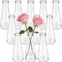 12pcs Glass Bud Vases for Centerpieces, Clear Small Flower Vases Wedding Table Decor for Wedding Decorations Indoor Home Party Decorations, 7.2"
