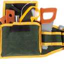 Hey!Play! Kids Tool Belt Set - Childrens Handyman Kit with 2 Belts, Saw, Hammer, Screwdriver, Wrench, Pliers, Safety Goggles, 20 Pcs