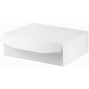 1 Pcs White Extra Large Gift Box with Lid, 16.5 x 13 x 5.3 Inches, Hard Magnetic Giant Gift Boxes for Presents Clothes Robe Wedding Dress Sweater,Reusable Foldable Bridesmaid Proposal Box