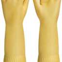 Rubber Gloves on Dishwashing Cleaning 3 or 6 Pairs,Kitchen Dish Gloves, Reuseable, (6,Large)