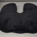 QUTOOL Orthopedic Seat Cushion and Lumbar Support Pillow for Office Chair & Car, Memory Foam with Washable Cover Ergonomic Desk Chair Cushion for Tailbone, Lower Back Pain, Sciatica Relief