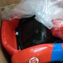 ELEMARA Kids Bumper Car with Big Wheel, 12V Toddler Bumper Cars with Remote, 2.2 Mph Max, Baby Bumping Toy Car with DIY Stickers,360 Degree-Spin, Bluetooth, Music,LED Lights, Deep Red, 27 inches x 21.3 inches x 18.3 inches