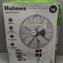 Holmes 16 Inch Chrome Digital Metal Stand Fan 3 Speeds 75 Degree Oscillation 20 Degree Head Tilt Adjustable Height Quiet Operation Remote Control for Home Office Bedroom Living Room
