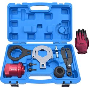 Rear Drive Axle Differential Installer Remover Tool Kit, Compatible with BMW E70 E90 E91 E92 X3 X5 X6 RWD 4WD, Replace for 335040 335050 335060 335080 230020, with Carrying Case & Gloves (10pcs)