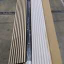 Acoustic Wood Slat Wall Panels - White Oak Soundproof Paneling for Interior Wall Decor, Modern Design, 94" x 12", 4-Pack