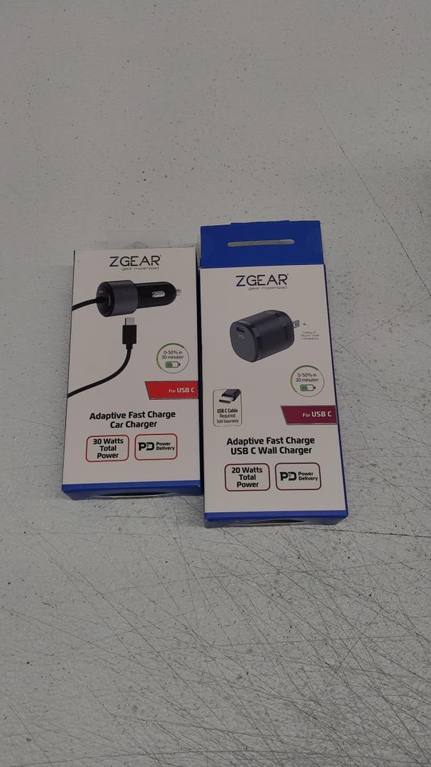 ZGEAR Adaptive Fast Charge Car Charger and USB Wall Charger