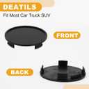 4 Pcs 76.3mm 3.00" OD - Universal Car Wheel Hub Center Caps - Car SUV Trucks Auto Hub Covers Scratch Resistant Rustproof - Durable Plastic Matte Black