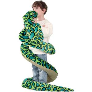 IKASA Giant Snake Stuffed Animal Plush Toy,106" Large Cobra Cute Jumbo Soft Toys,Huge Big Size Fluffy Plushy Fat Oversized Plushie,Gifts for Kids