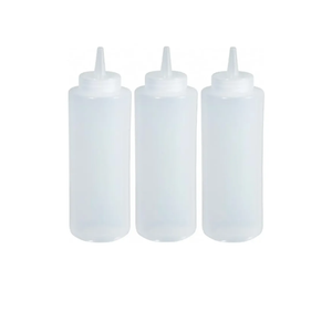 Squeeze Bottles Clear Set of 3 (24 OZ.)
