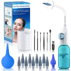 Ear Syringe - Ear Wax Removal - Sucks Snot and Earwax Removal Kit - FSA HSA Eligible-Safe and effective removal of ear wax and snot (light green)