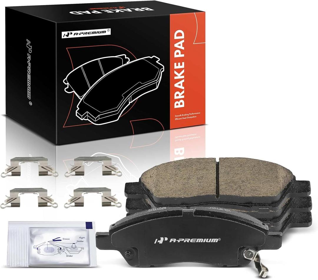 A-Premium Front Ceramic Disc Brake Pads Set Compatible with Nissan Versa 2012-2019, Micra 2015-2019, Versa Note 2014-2019, 4 Pcs