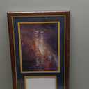 11x22 Cherry Finish Solid Wood Diploma Frame  Holds 8.5x11 Certificate with Tassel and Photo Holder, Blue with Gold Mat, Graduation Gift for Him or Her