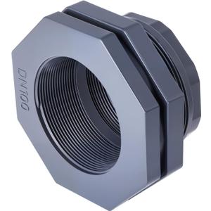 1 Pcs 4 Inch PVC Bulkhead Fitting Water Tank Connector Plumbing Bulkhead Pipe Fitting NPT for Rain Barrels, Water Tanks, Aquariums, Tubs, Pools