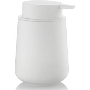 Matte Cream White Liquid Hand Soap Dispenser Plastic 11 oz - Modern Minimalist Style for Bathroom & Kitchen Countertop Refillable