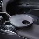 Car Cup Holder Tray, Cup Holder Table Expander for Car - Secure & 360°Adjustable Swivel arm, 9.84" Table, Car Tray fit for Cup Holders 2.56"-3.7" dm Wide