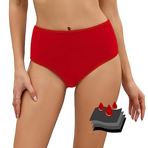 Leoparts Period Swimwear Leakproof Bikini Bottoms Black High Waisted Coverage Swimsuit Bottom for Girls Teens Women XL