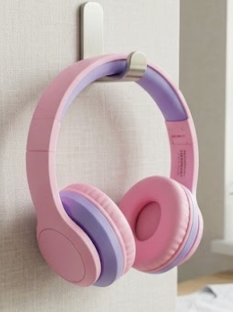 Kids Headphones for School, Over-Ear for Boys Girls | Volume Limiter 85/94dB, HD Stereo Sound, Microphone and Wired Control,Foldable Design, Pink/Purple