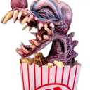 Halloween Clown Head Statue, Creepy Adult Realistic Crafts Clown Statues,Popcorn Clown Creepy Clown Head Statue Resin Crafts Clown for Halloween Decoration