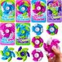JOYIN 24 Packs Valentine's Day Plastic Fidget Spinners with 6-Design Gift Cards, Stress Relief Fidget Toys for Classroom Gift Exchange, Valentine's Party Favors Gifts for Kids School Exchange